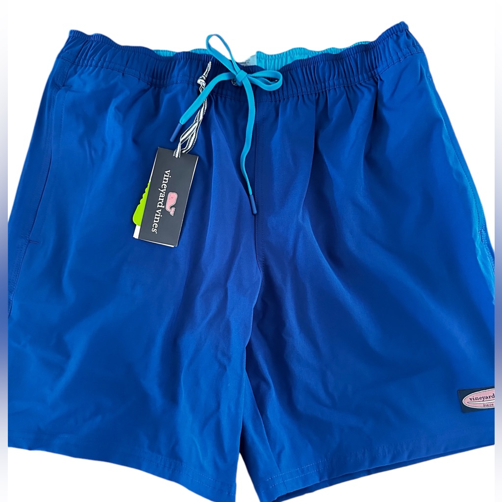 Vineyard Vines 7" Solid Chappy Trunks With Vv Logo Patch.Sz.L.Nwt.Msrp$89.50